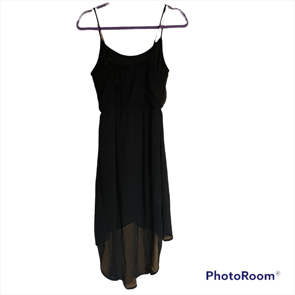 No Boundaries Black High Low Dress Sheer Size Medium